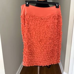 Talbots floral coral skirt